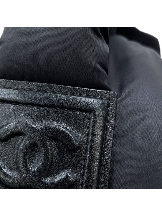 Chanel Backpack CC Logo Quilted CC Nylon Black
